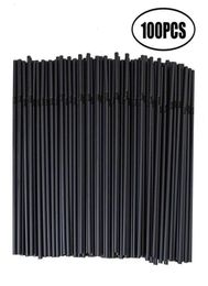 Drinking Straws 100 Black Cocktail Plastic Birthday Wedding Decoration Party Event Bar Accessories9474603