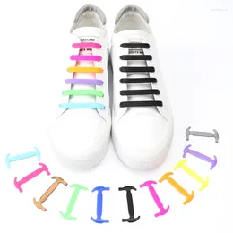 Shoe Parts 16 Pcs Silicone Shoelaces For Sneakers Elastic Laces Easy To Put On And Take Off The Lazy Shoelace Artifact Rubber Lace