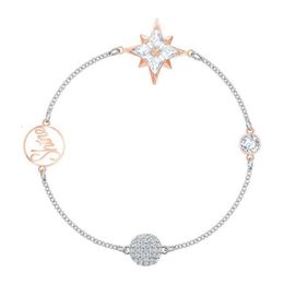 neckless for woman Swarovskis Jewellery Paired Octagonal Invisible Magnetic Buckle Bracelet Female Swallow Element Crystal Snowflake Bracelet Female