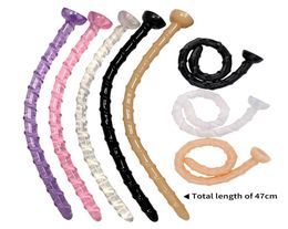 47cm Dildo Butt Plug Long Anal Beads Vagina Stimulator Men Prostate Massager Sex Toys For Woman Orgasm Buttplug Anus Beads X04011339365