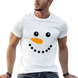 Men's Polos Happy Holiday Snowman T-Shirt Cute Clothes Custom T Shirt Mens Graphic T-shirts Big And Tall