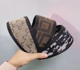 2022 Fashion Letters Printing Bowknot Headband for Women Korean Vintage Retro Wide Edge Cloth Hair Hoop Outdoor Sports Turban Head4222843