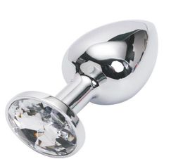 Large Size Metal Anal Plug Booty Beads Stainless SteelCrystal Jewelry Sex Toys Adult Products Butt Plug For Women Man8554449