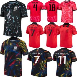 South Korea Soccer Jersey New 24 25 HEUNG-MIN SON KANG IN LEE National Team 24 25 Football Shirt Men Player Versiont Home Away Hot selling Men Uniform Red Black Jersey