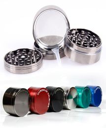 40mm 50mm 55mm 63mm Grinder Chromium Crusher Herb Grinders CNC Teeth Herbal Grinder Tobacco Presser Blue Silver Red Black Green5691073