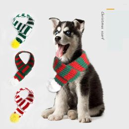 Dog Apparel Pet Cat Bib Knitted Christmas Scarf Dress Up Creative Small Teddy Large And Medium Puppy Clothing Supplies