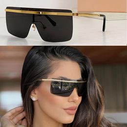 Womens designer sunglasses with metal frame and oversized integrated high definition polyamide frameless lenses SM 50 luxurious sunglasses for women and men