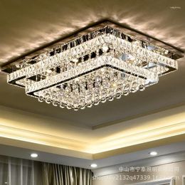 Ceiling Lights Living Room Main Lamp Atmosphere Home Rectangular Bedroom Annual Luxury Crystal Luminaire Surface Mounted