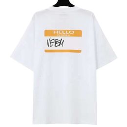 designer T-shirts VTM Classic Luxury Mens crop tops High quality Hip-hop printing t shirts women New oversized Short-sleeved tees Brand Clothing 2024