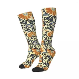 Men's Socks Vintage Bohemian Gold Uzbekistan Suzani Suzanne Gym 3D Print Boy Girls Mid-calf In Tube