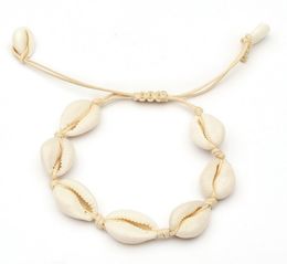 Handmade Natural Seashell Hand Knit Bracelet Shells Bracelet Women Accessories Beaded Strand Bracelet Jewellery Friendship7131341