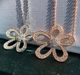 Designer Fashion Four Leaf Clover Necklace Sterling Silver Diamond Earrings Brand Necklace and Earring Set with Gift Box Z110147917379