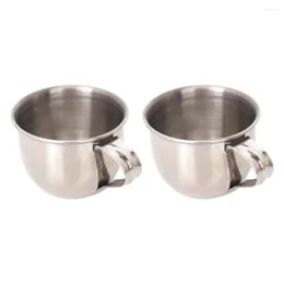 Wine Glasses 2 Pcs Coffee Stainless Steel Water Cup Baby Drinking Festival Mug Rustproof