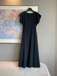 Solid Colour minimalist round neck dress