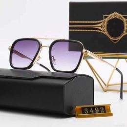 2024 Vintage Square Womens Men Sunglasses Fashion Designer Shades Golden Frame Style Sun Glasses Mens Uv400 Gradient Lxn-evo Dita SunglassSADF