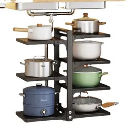 Kitchen Storage Sink Pot Rack Stainless Steel Multi-layer Frying Pan Rice Cooker
