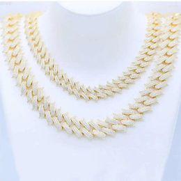Pendant Necklaces Wholesale Iced Out Link Chain Jewelry Necklace Cuban China Packing Quality 925 Sterling Silver Hiphop 2-3 Days