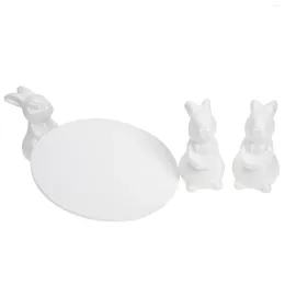 Dinnerware Sets Show Rack Easter Cake Pans Tableware Decorative Plate Ceramic Dessert Holder White Desserts