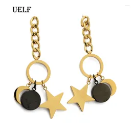 Dangle Earrings Uelf 2024 Creative For Girl Ear Accessories Cute Sun Moon Star Drop Pendientes Tassel Brincos