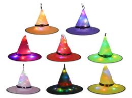 Party Hats Halloween Decoration Witch Hat LED Lights For Kids Decor Outdoor Tree Hanging Ornament9827038