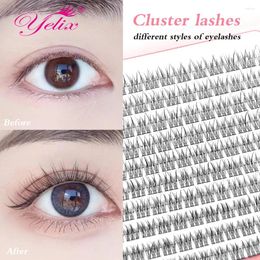 False Eyelashes Lash Clusters 10 Rows DIY Eyelash Extensions 120 Pcs Individual Lashes Mixed Tray Volume Bundles