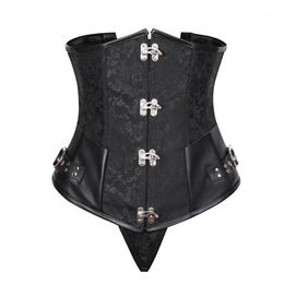 Bustiers & Corsets Basque Costume Clubwear Gothic Women's Steel Steampunk Corset Top Underbust Plus Size 2736