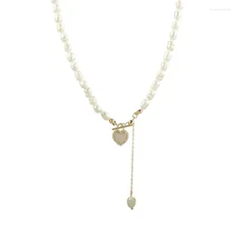 Chains Baroque Pearl Necklace Female Elegant Girl Clavicle Chain Light Luxury Minority Love