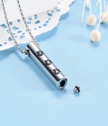h250 Silver and Black Color High Quality Tube Cremation Jewelry Necklace Hold More Ashes Safe for Animal Dog Cat8609585