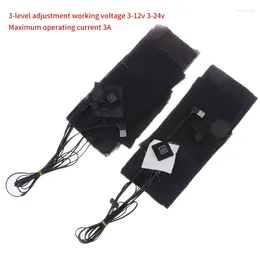 Carpets 4 In 1 USB Heated Pads Waterproof Carbon Temperature Adjustable Foldable For Vest Jacket Clothes Heating Winter Warmer Pad