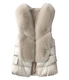 Fur Vest Women's Short Down Feather Imitation Slim Temperament Jacket Autumn And Winter Fashion Amatch 2111202604319