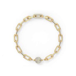 neckless for woman Swarovskis Jewelry Color Matching Circular Interlocking Magnetic Buckle Bracelet for Women Swarovski Element Crystal Bracelet for Women