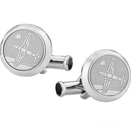 Luxury Cuff For men Stainless Steel Round shape frensh cufflinks plane pattern Cufflink for Gift1814941