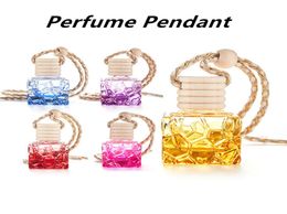 Car Hanging Perfume Pendant Fragrance Air Freshener Empty Glass Bottle For Essential Oils Diffuser Ornaments 6671238