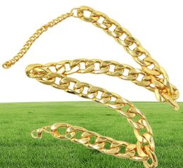 Dog supplies dog gold chain collar 10 mm wide Curb Cuban chain stainless steel whole pet jewelry6978093