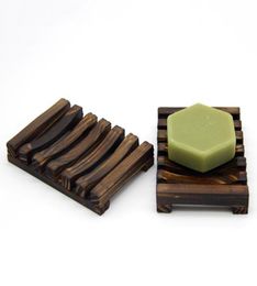 Wood Soap Dish Soap Box Soap Rack Wooden Charcoal Soaps Holder Tray Bathroom Shower Storage Support Plate Stand Customizable VT0311163538