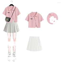 Work Dresses Fashion 2024 Summer Suit Women's T-Shirt Pleated Skirt Two Piece Set
