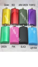 Hip flask 8oz Colour mixed laser welding engraved012348028068