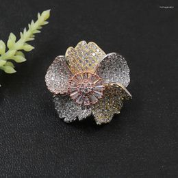 Brooches Vanifin Fashion Jewellery Exquisite Flowers Brooch Pin Design For Woman Engagement Wedding Micro Paved Zircon Gifts