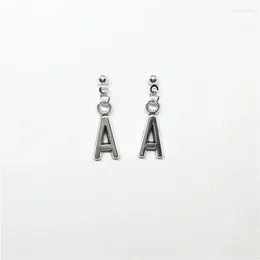 Dangle Earrings A-Z Initial Letter Alloy DIY Name Gift For Men Women Stud