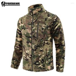 Men's Jackets Tactical Fleece Mens Charge Jacket Military Hiking Stand Collar Warm Camouflage Coat Windbreak Outdoor Combat Cardigan Top