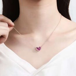 sister neckless for woman Swarovskis Jewelry 1.1 High Version Heart Shaped Swan Shaped Love Necklace Female Swarovski Crystal Clavicle Chain