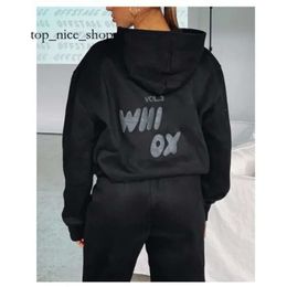 Whites Foxs Designer Women Tracksuits Two Pieces Short Sets Sweatsuit Female Hoodies Hoody Pants with Sweatshirt Loose T-shirt Sport Woman Clothes 6059