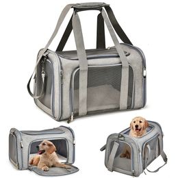 Dog Bag Soft Side Backpack Cat Pet s Dog Travel Bags Airline Approved Transport For Small Dogs Cats Outgoing 240423
