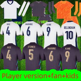 2024 Englands BELLINGHAM Soccer Jerseys The New24 25 KANE JerseySTERLING RASHFORD SANCHO GREALISH National Team TOONE Football Shirt WHITE BRIGHTMen Kids Kit