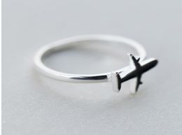 925 sterling silver mini airplain adjustable ring for women kids Jewellery tiny plane air plain sculpture ring VRS23044130062