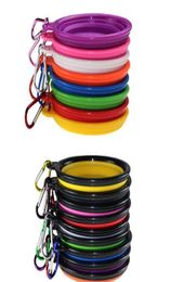 Pet Dog Bowls Sile Puppy Collapsible Feeding Bowls With Climbing Buckle Outdoor Travel Portable Food bbyIrr warmslove8600027