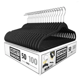 Hangers Velvet Heavy Weight Clothing Hanger 50 Pack Black