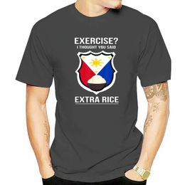 Funny Filipina Filipino Food Joke Rice Philippines T-Shirt Tops Tees Plain 3D Style Cotton Men Top T-Shirts Printed On 240425