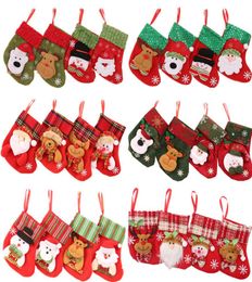 Christmas Stocking Children039s Candy Bag cartoon decorations Paw Stockings Fluffy Santa Socks Snowflake Xmas Tree Decoration F3266956