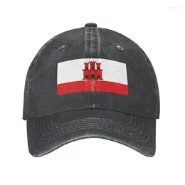 Ball Caps Punk Cotton Flag Of Gibraltar Baseball Cap For Men Women Adjustable Dad Hat Sun Protection